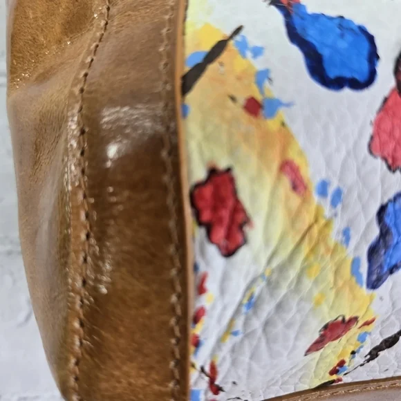 Artist Expressions by Sharif hand painted leather purse